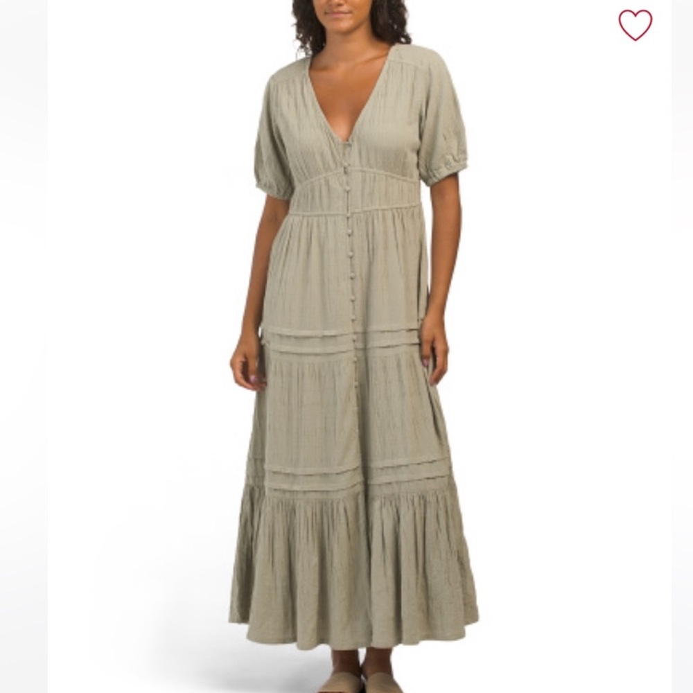 Lucky Brand Sage Green Maxi Dress
